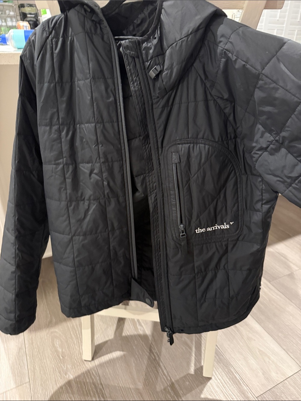 The Arrivals Women’s ' Black Quilted Hooded Puffer Jacket